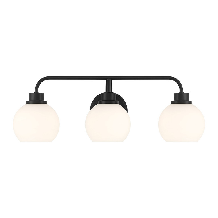 Meridian - M80081MBK - Three Light Bathroom Vanity - Matte Black