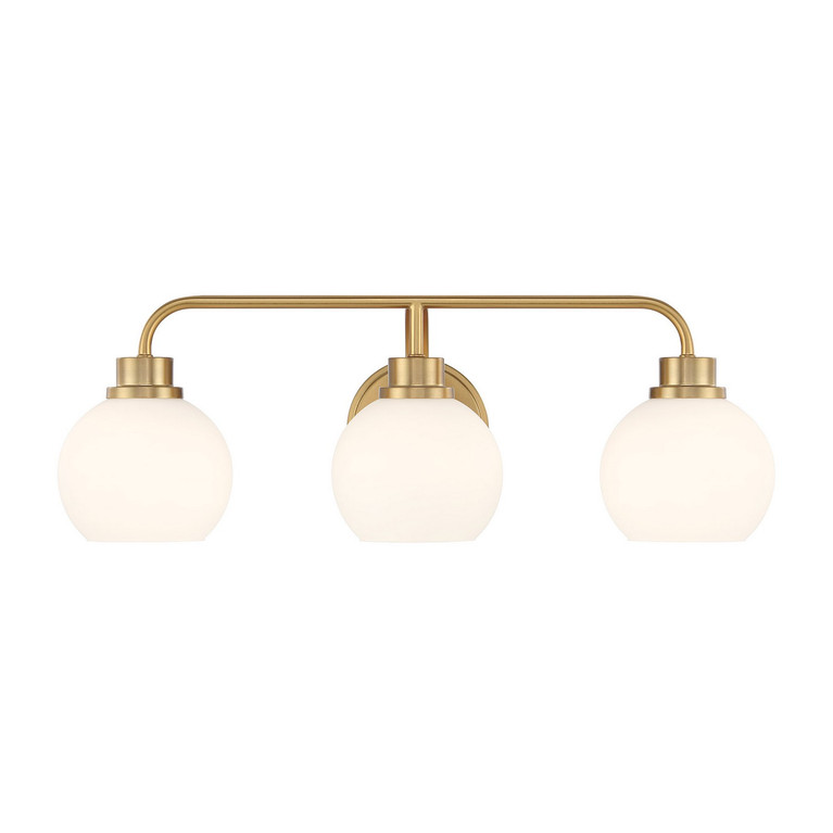 Meridian - M80081NB - Three Light Bathroom Vanity - Natural Brass
