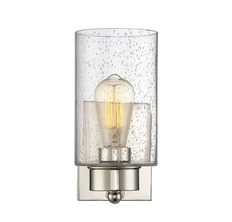Meridian - M90013PN - One Light Wall Sconce - Mscon - Polished Nickel