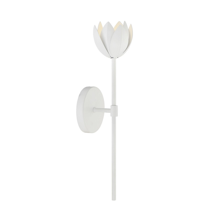 Meridian - M90081WH - One Light Wall Sconce - White