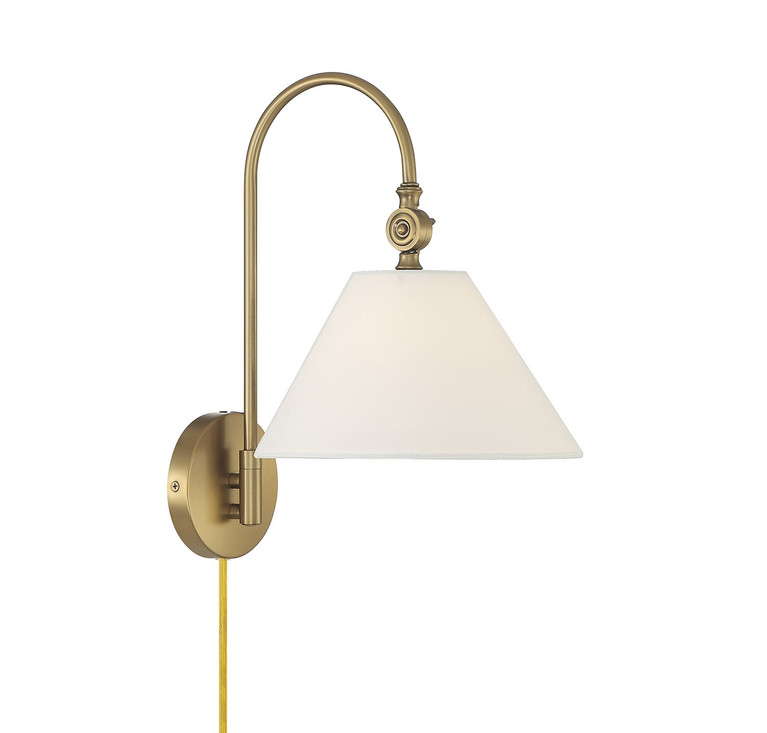 Meridian - M90085NB - One Light Wall Sconce - Natural Brass