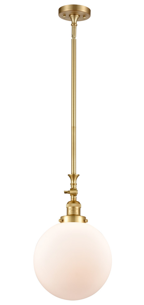 manufacturer_finish:Satin Gold|manufacturer_glass:Cased Matte White Beacon|light_output:220.00lm|color_temperature:2200K|cri:99