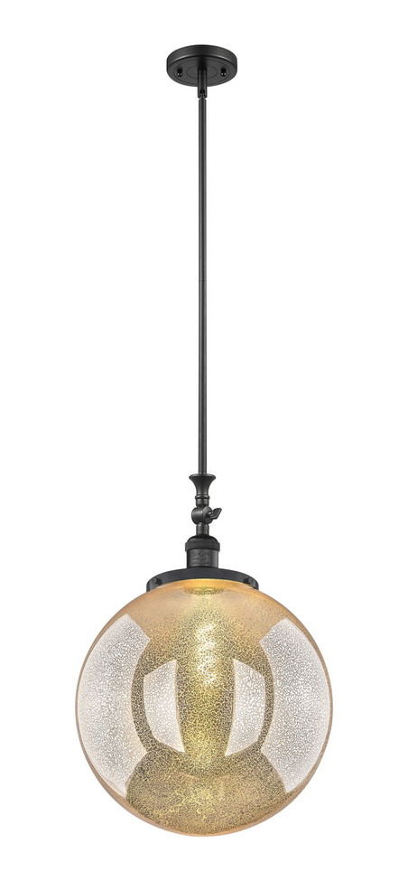 Innovations - 206-BK-G208-16 - One Light Mini Pendant - Franklin Restoration - Matte Black