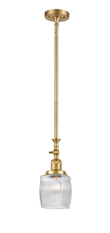 Innovations - 206-SG-G302 - One Light Mini Pendant - Franklin Restoration - Satin Gold