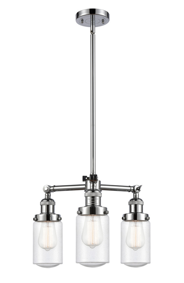 Innovations - 207-PC-G314 - Three Light Chandelier - Franklin Restoration - Polished Chrome