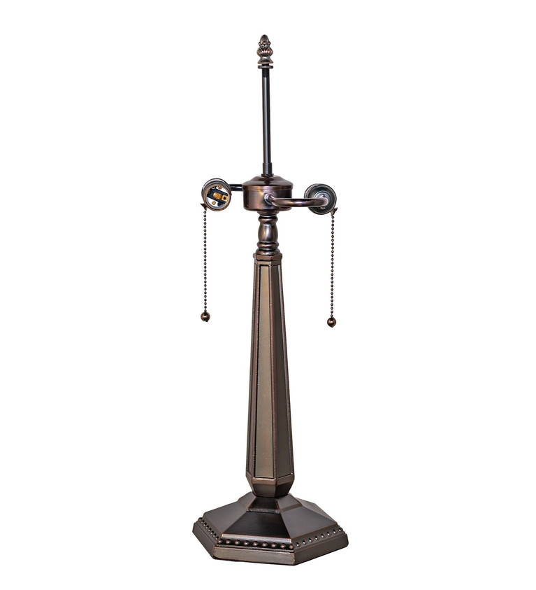 Meyda Tiffany - 10134 - Two Light Table Base - Hex - Mahogany Bronze