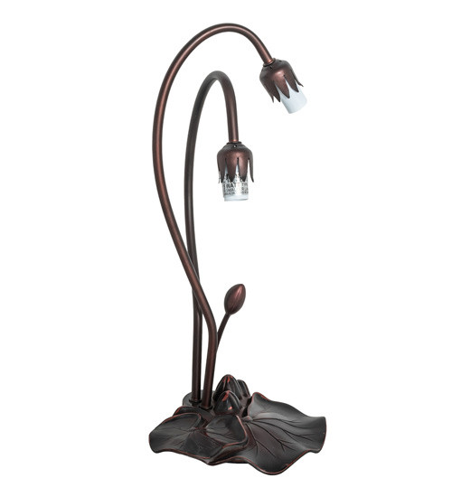 Meyda Tiffany - 10196 - Two Light Table Base - Lily - Mahogany Bronze