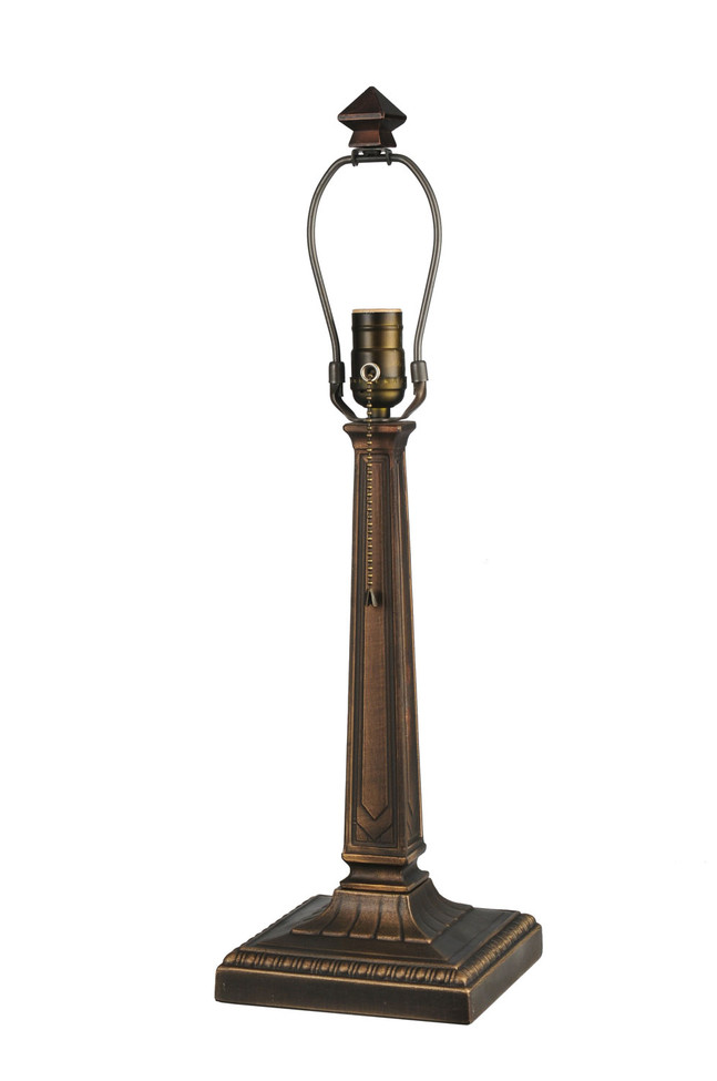 Meyda Tiffany - 10329 - One Light Table Base - Mission - Mahogany Bronze And Hi-Lited Craftsman Brown