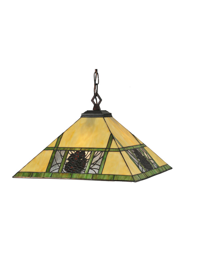 Meyda Tiffany - 106491 - Four Light Pendant - Pinecone Ridge - Mahogany Bronze