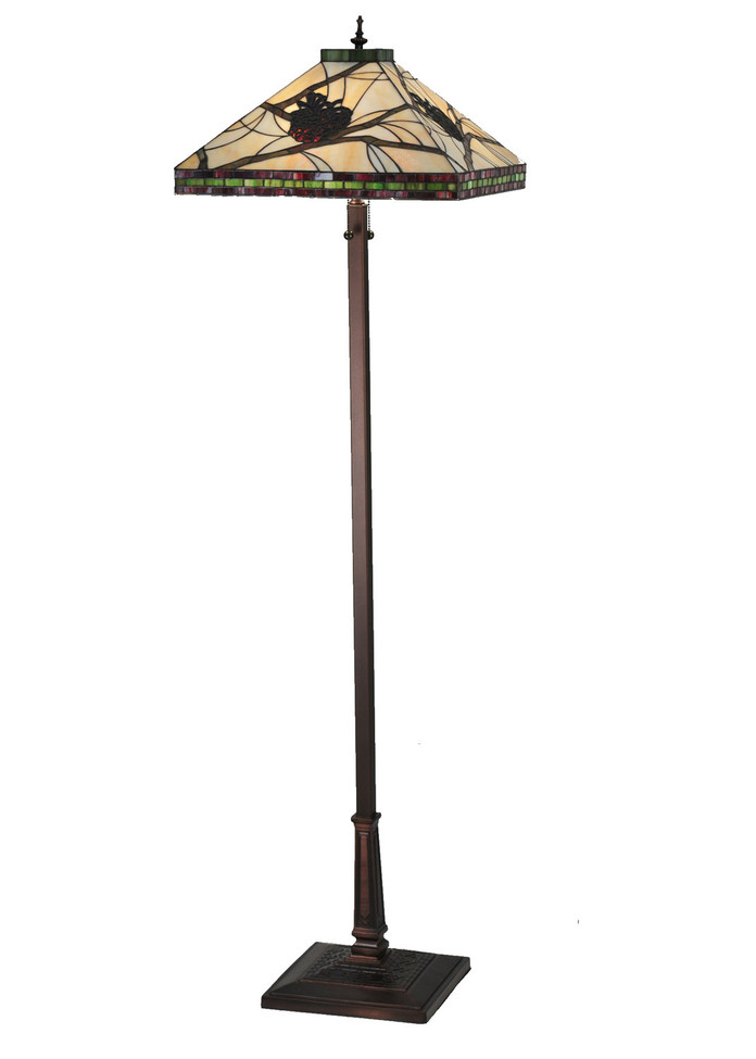 Meyda Tiffany - 106506 - Two Light Floor Lamp - Pinecone - Mahogany Bronze