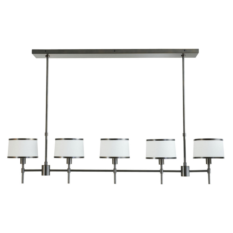 Arteriors - 89071 - Five Light Linear Chandelier - Luciano - Bronze