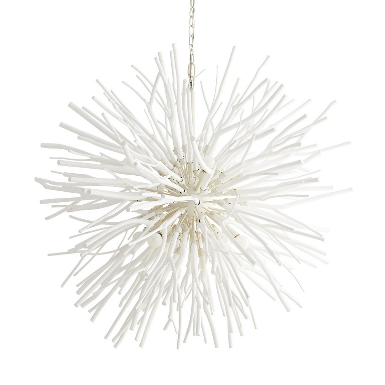 Arteriors - 89564 - Eight Light Chandelier - Finch - White Wash