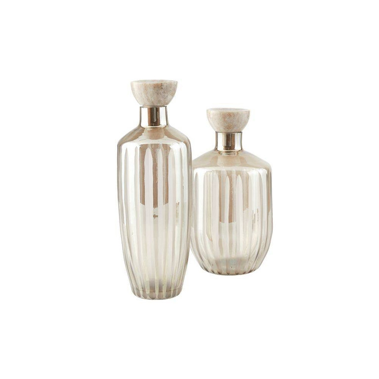 Arteriors - ARI11 - Decanters Set of 2 - Arielle - Smoke Luster