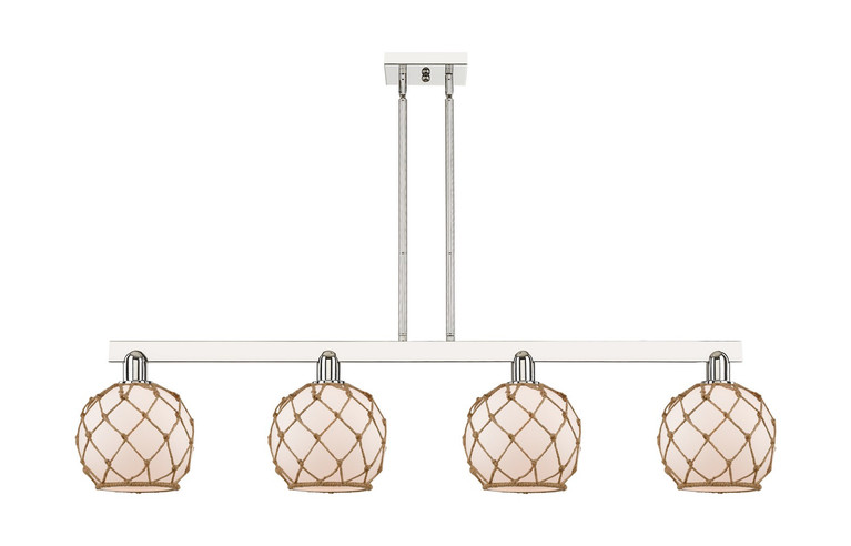 Innovations - 716-4I-PN-G121-8RB - Four Light Island Pendant - Arcadia - Polished Nickel
