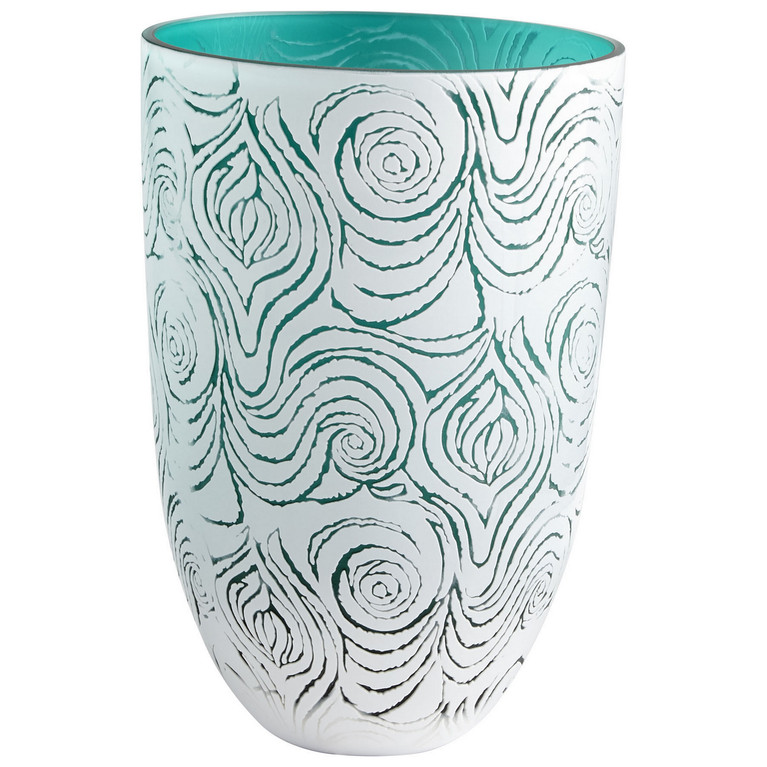 Cyan - 08804 - Vase - White/Green