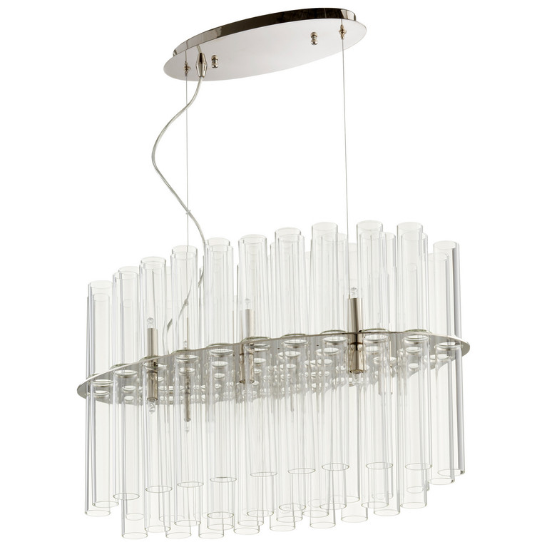 Cyan - 09671 - 12 Light Pendant - Polished Nickel