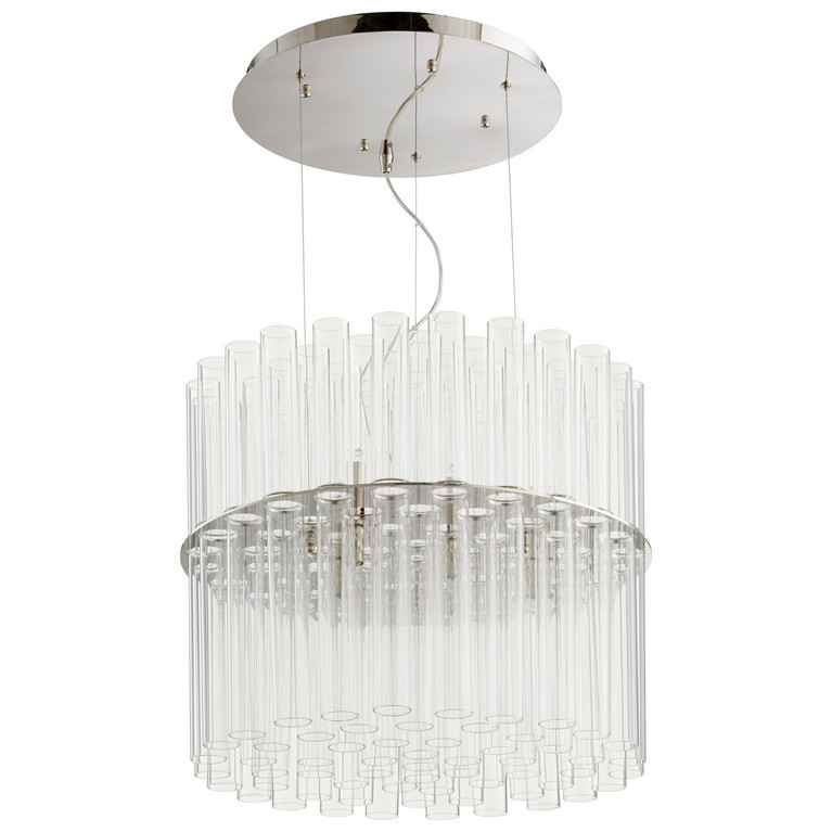 Cyan - 09672 - 12 Light Pendant - Polished Nickel