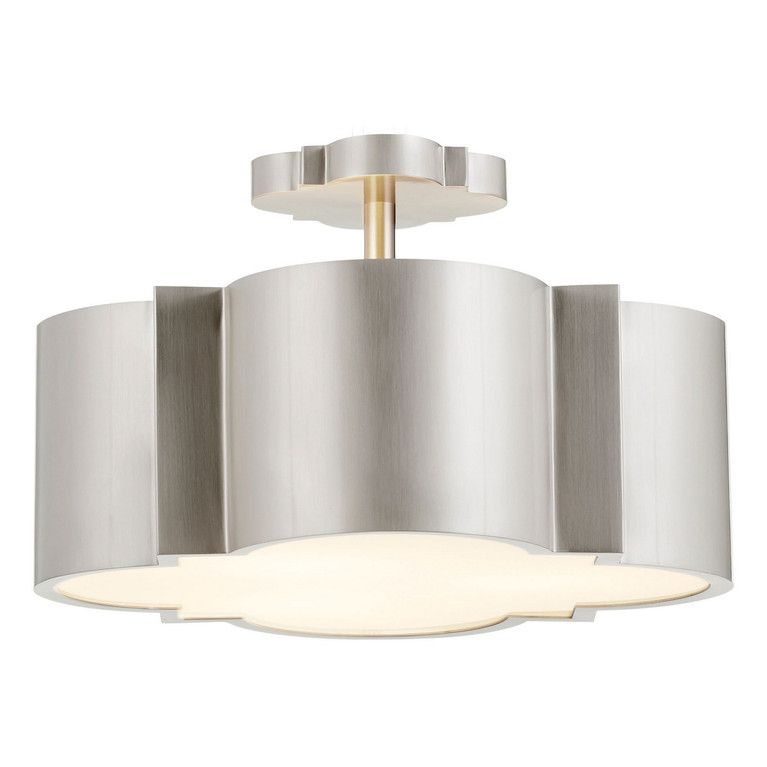Cyan - 10062 - Three Light Ceiling Mount - Satin Nickel