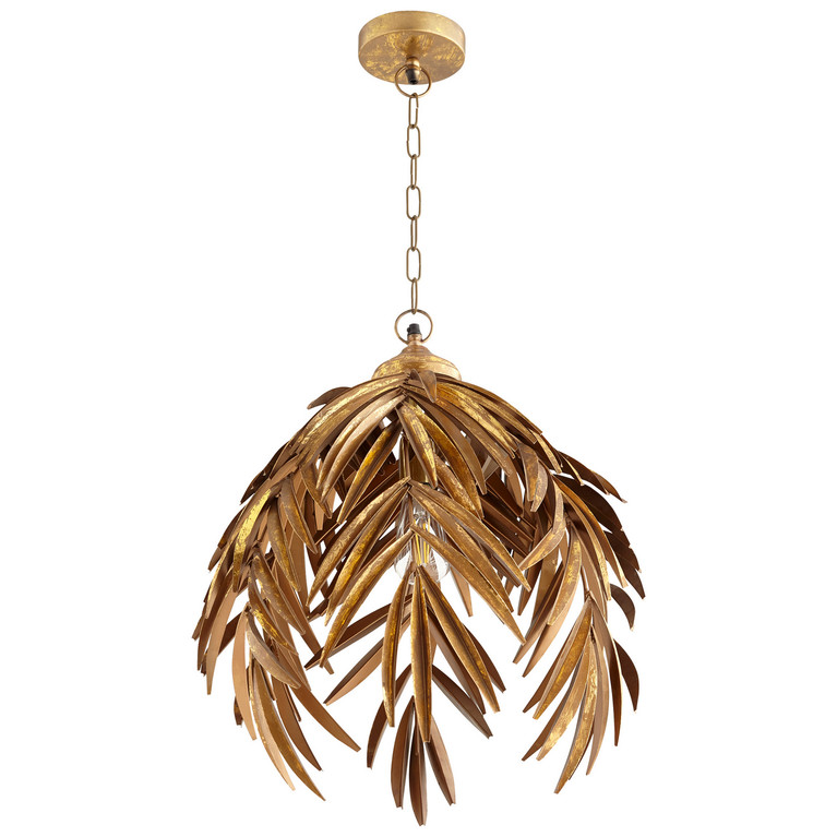 Cyan - 10563 - One Light Pendant - Aged Brass