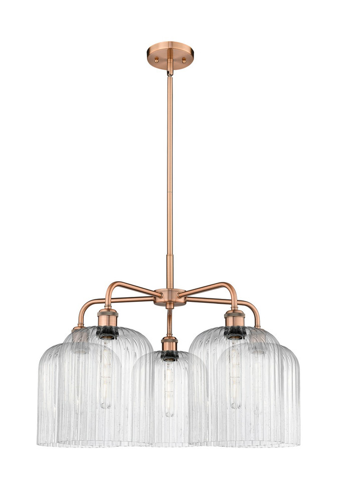 Innovations - 516-5CR-AC-G559-8SDY - Five Light Chandelier - Ballston - Antique Copper