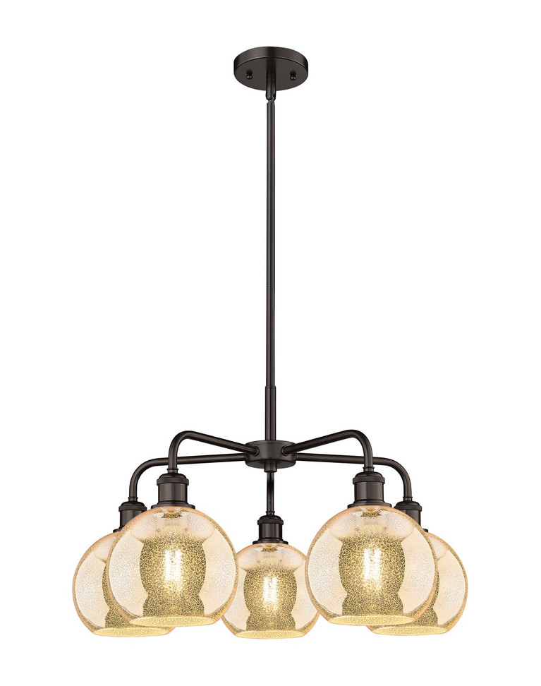 Innovations - 516-5CR-OB-G128-8 - Five Light Chandelier - Ballston - Oil Rubbed Bronze