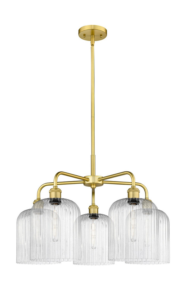Innovations - 516-5CR-SG-G559-8SDY - Five Light Chandelier - Ballston - Satin Gold
