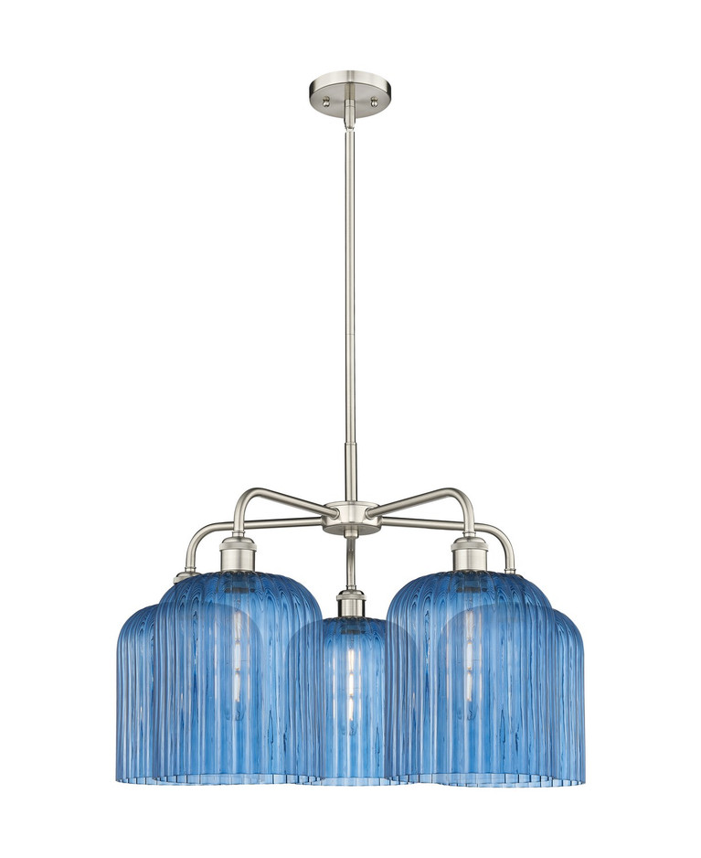 Innovations - 516-5CR-SN-G559-8BL - Five Light Chandelier - Ballston - Satin Nickel