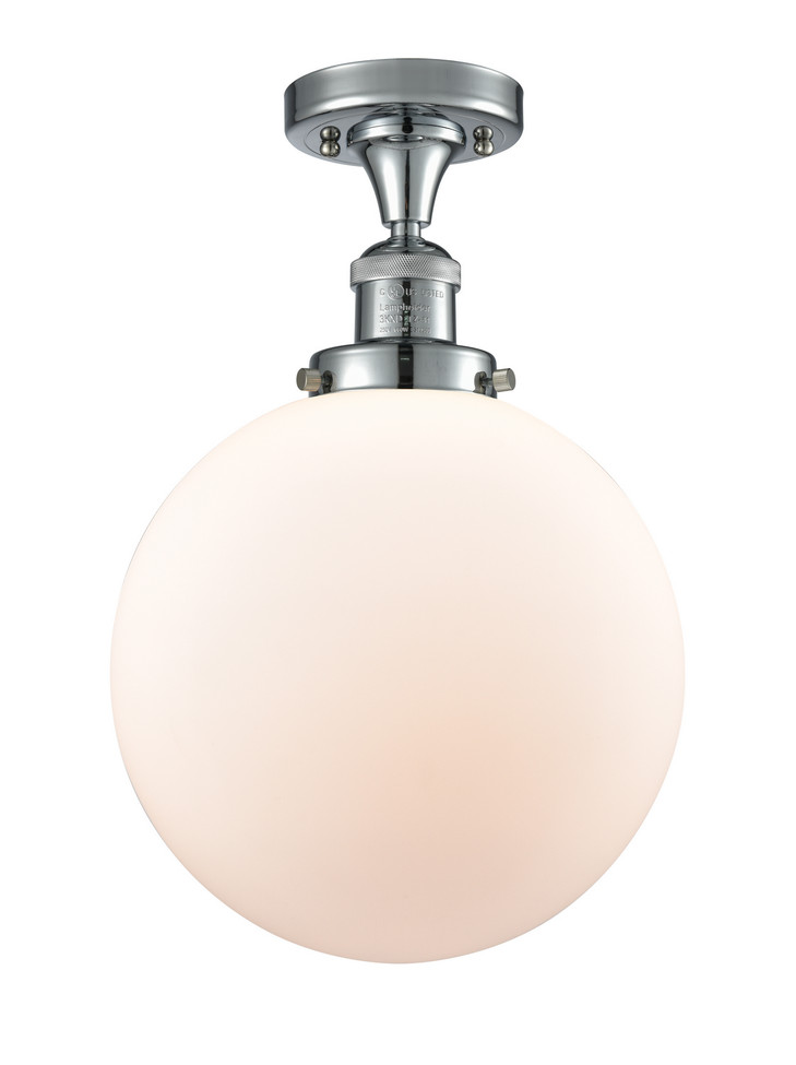 manufacturer_finish:Polished Chrome|manufacturer_glass:Cased Matte White Beacon|light_output:220.00lm|color_temperature:2200K|cri:99