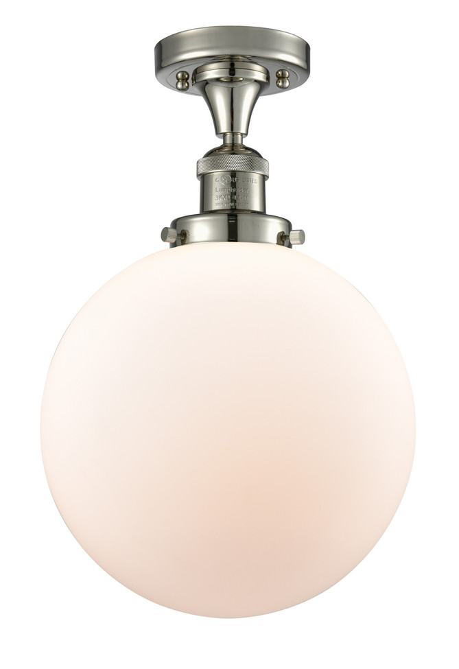 manufacturer_finish:Polished Nickel|manufacturer_glass:Matte White|light_output:220.00lm|color_temperature:2200K|cri:99
