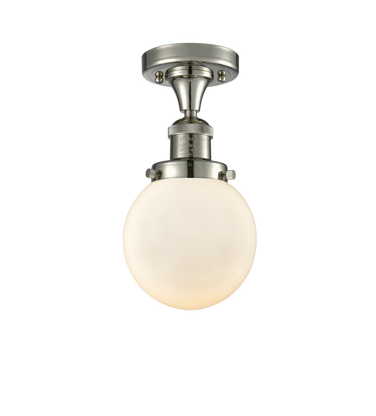 manufacturer_finish:Polished Nickel|manufacturer_glass:Matte White|light_output:220.00lm|color_temperature:2200K|cri:99