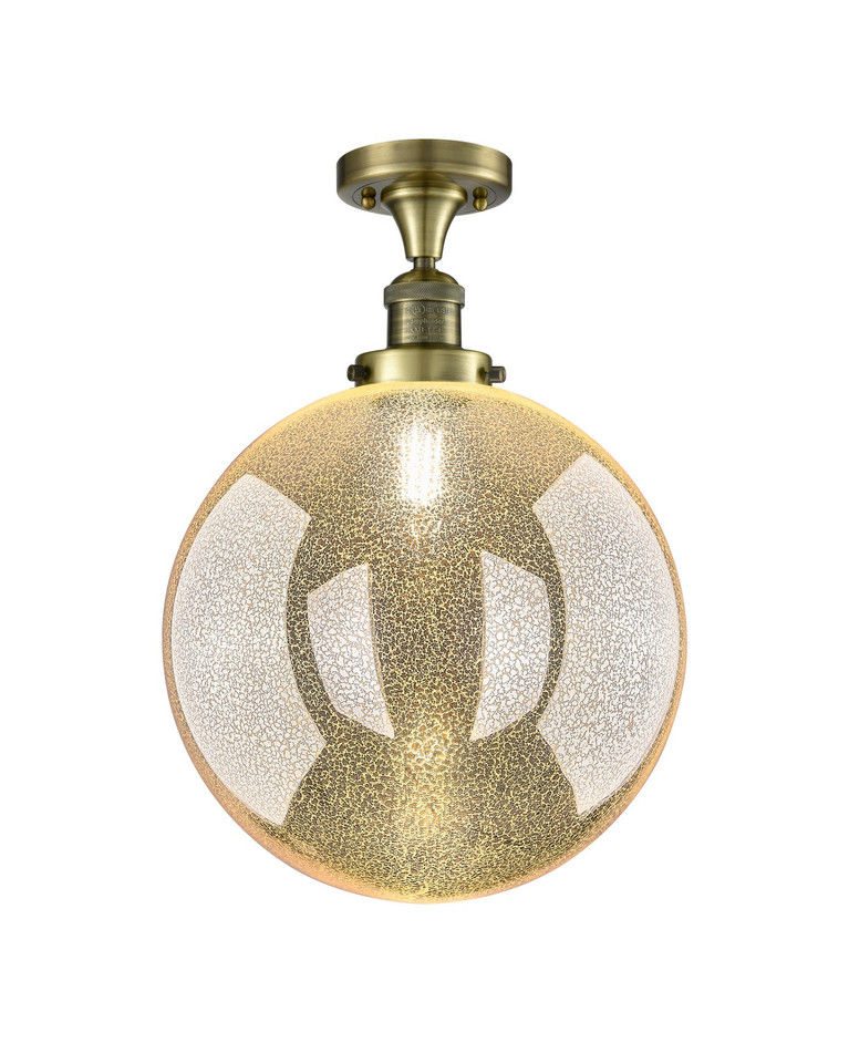Innovations - 517-1CH-AB-G208-12 - One Light Semi-Flush Mount - Franklin Restoration - Antique Brass