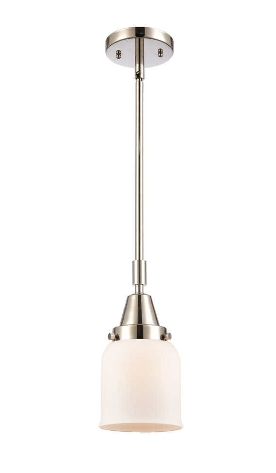 manufacturer_finish:Polished Nickel|manufacturer_glass:Cased Matte White Small Bell|light_output:220.00lm|color_temperature:2200K|cri:99
