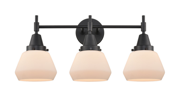 manufacturer_finish:Matte Black|manufacturer_glass:Cased Matte White Fulton|light_output:220.00lm|color_temperature:2200K|cri:99