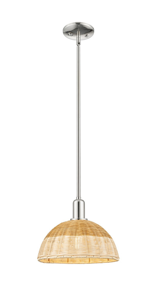 Innovations - 716-1S-PN-NBD2-12-NAT - One Light Mini Pendant - Arcadia - Polished Nickel