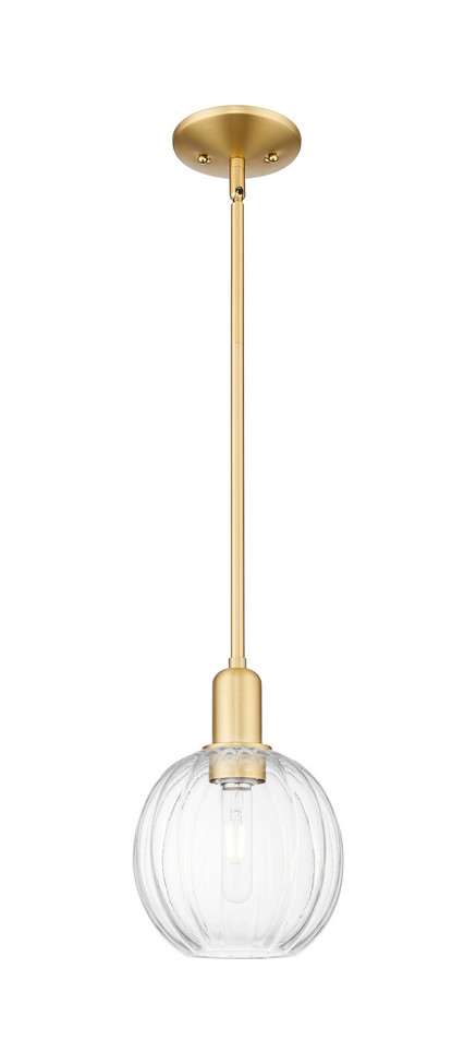 Innovations - 716-1S-SG-G458-7CL - One Light Mini Pendant - Arcadia - Satin Gold