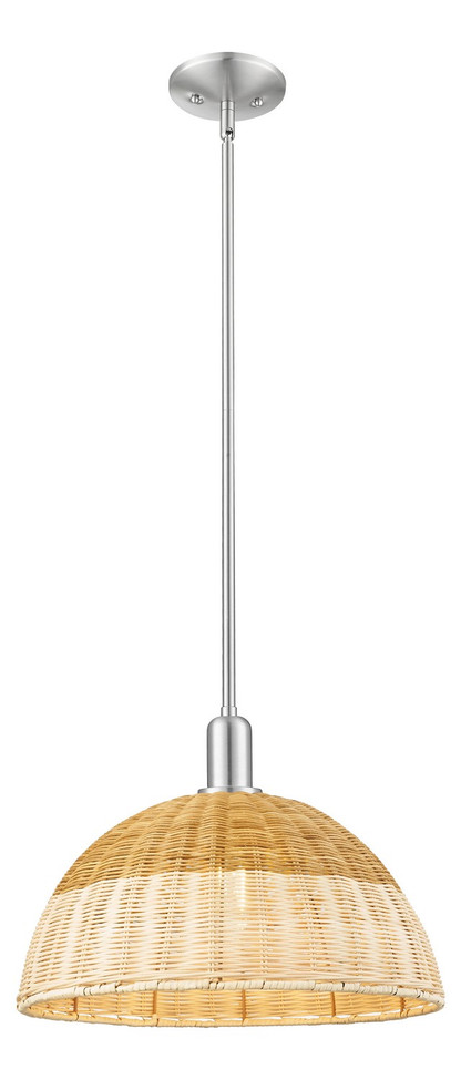 Innovations - 716-1S-SN-NBD2-16-NAT - One Light Mini Pendant - Arcadia - Brushed Satin Nickel