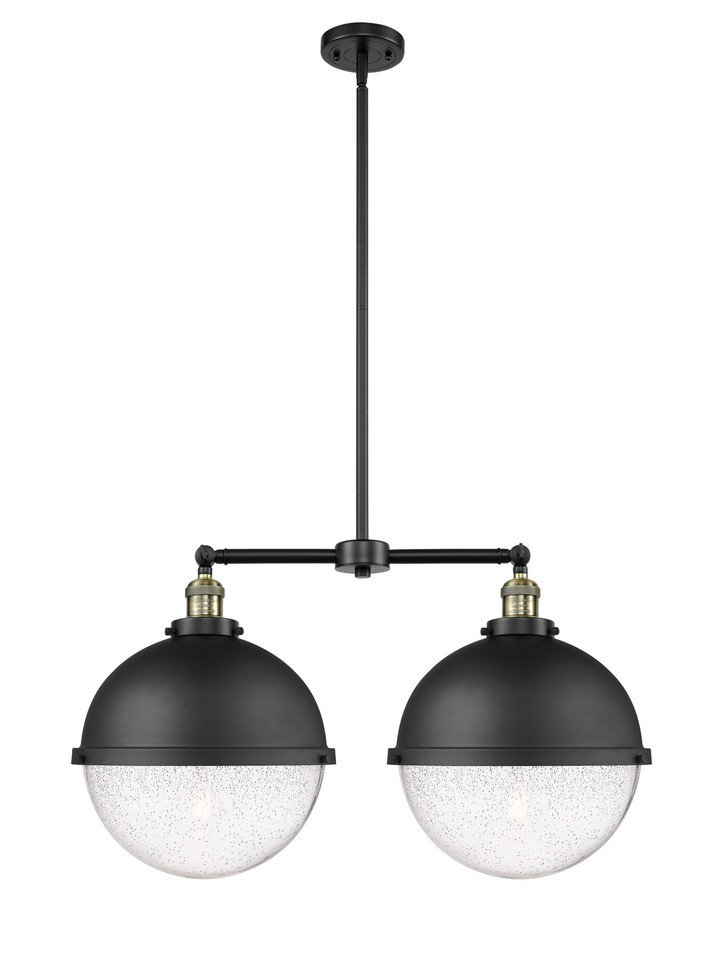 Innovations - 209-BAB-HFS-124-BK-LED - LED Island Pendant - Franklin Restoration - Black Antique Brass