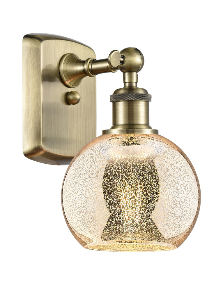 Innovations - 516-1W-AB-G128-6 - One Light Wall Sconce - Ballston - Antique Brass