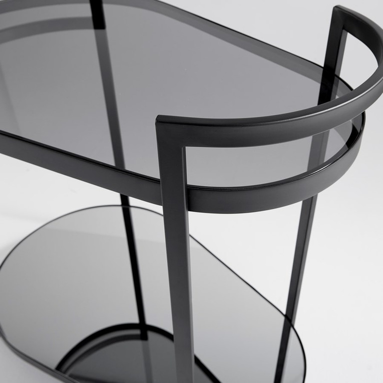 Cyan - 10837 - Bar Cart - Black