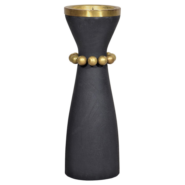 Cyan - 11516 - Candleholder - Parvati - Antique Brass And Black
