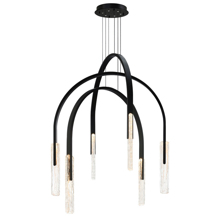 CWI Lighting - 1725P38-6-101 - LED Chandelier - Curva - Black
