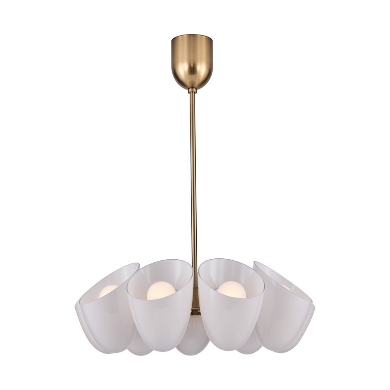 Kalco - 524355WBWT - Nine Light Chandelier - Cocoon - Winter Brass