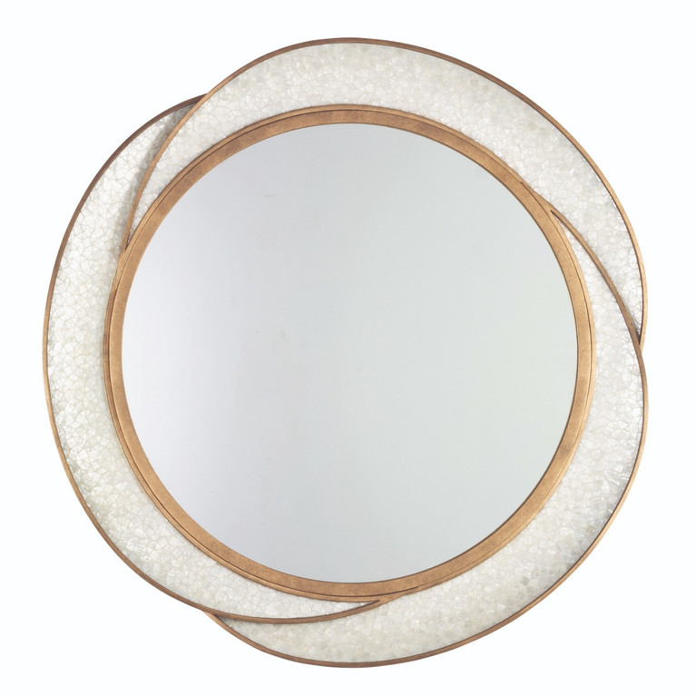 Kalco - 803805 - Mirror - Rose - Pearlized Antique Brass