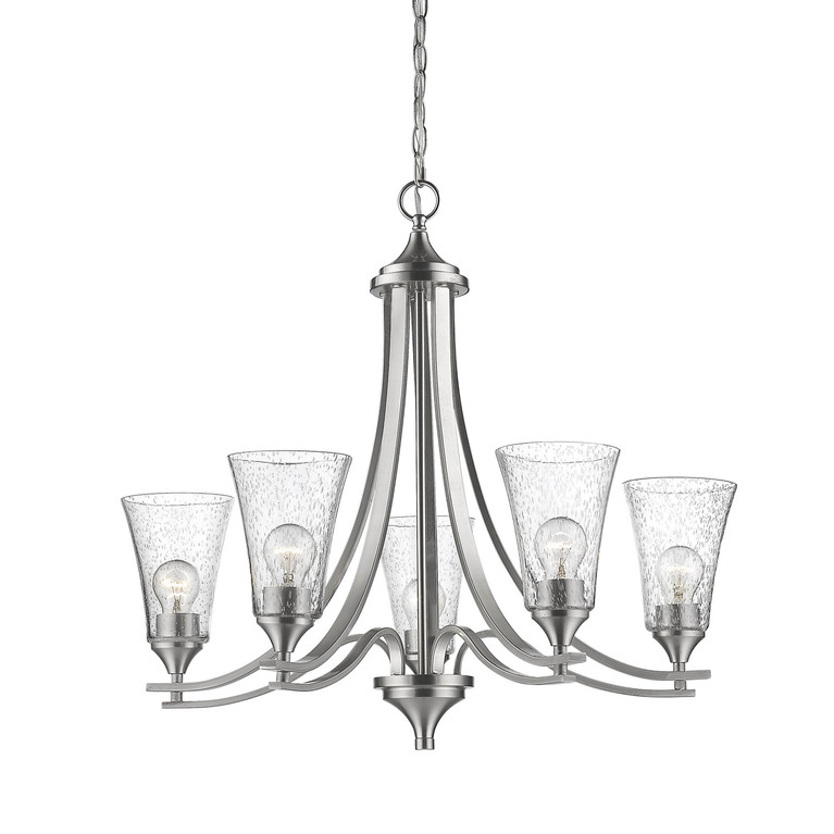 Millennium - 1465-SN - Five Light Chandelier - Natalie - Satin Nickel