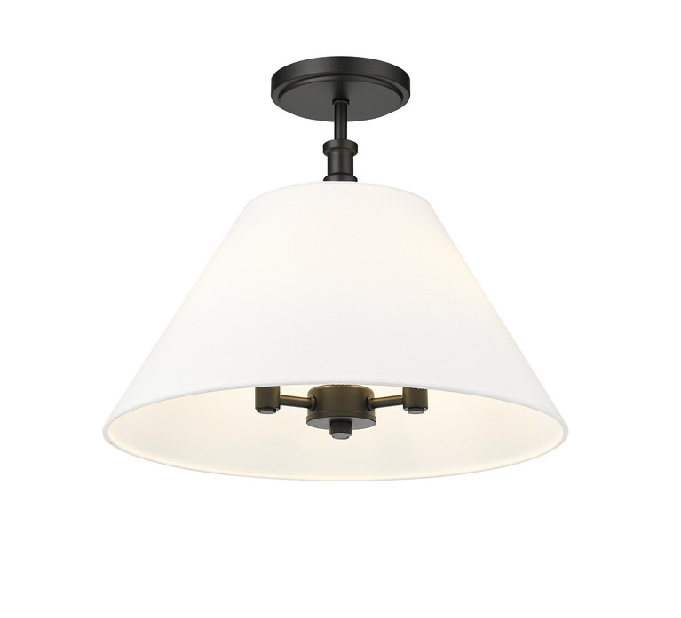 Millennium - 16403-MB - Three Light Semi-Flush Mount - Adorra - Matte Black