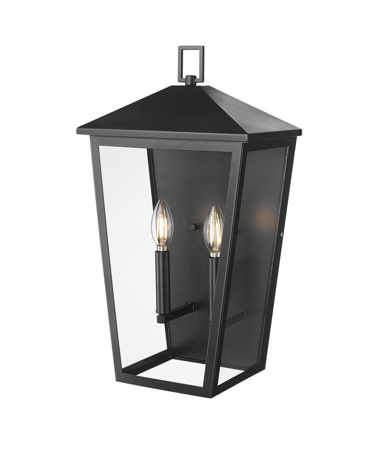 Millennium - 198102-PBK - Two Light Outdoor Wall Sconce - Munger - Powder Coated Black