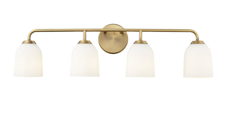 Millennium - 22304-VB - Four Light Vanity - Norah - Vintage Brass