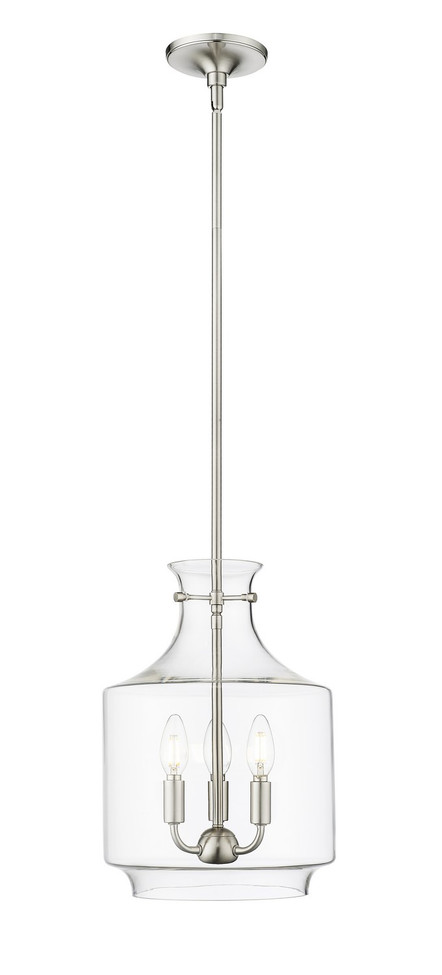Millennium - 22803-BN - Three Light Pendant - Mahannah - Brushed Nickel