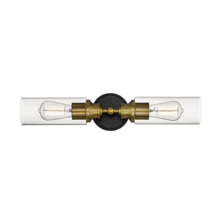 Millennium - 2412-MB/HBZ - Two Light Vanity - Matte Black/Heirloom Bronze