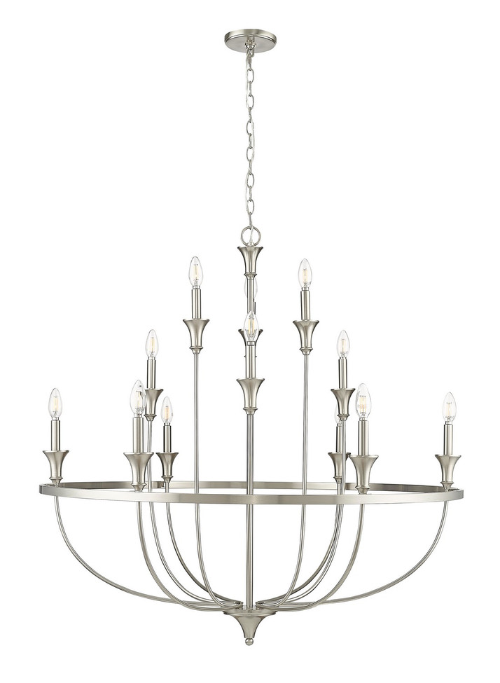 Millennium - 28012-BN - 12 Light Chandelier - Emery - Brushed Nickel